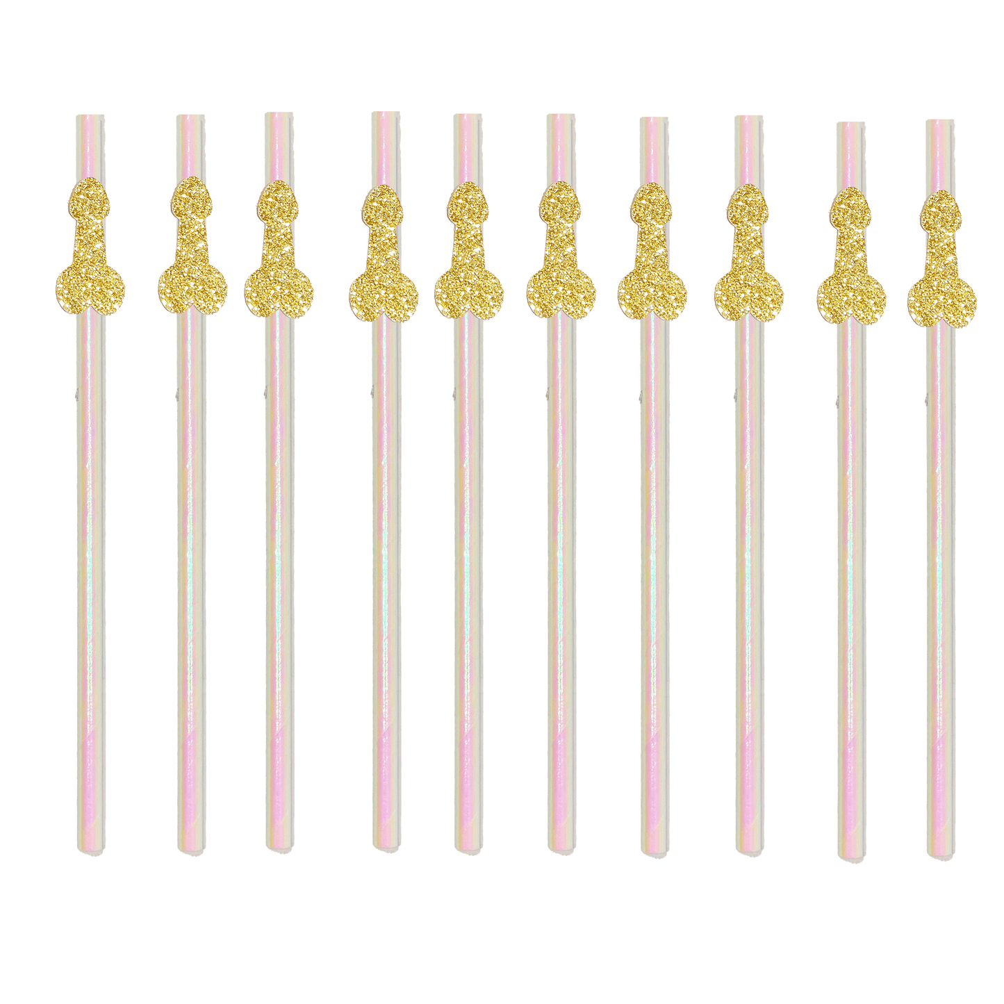 Glitter Dick Penis Straws, Choose Color