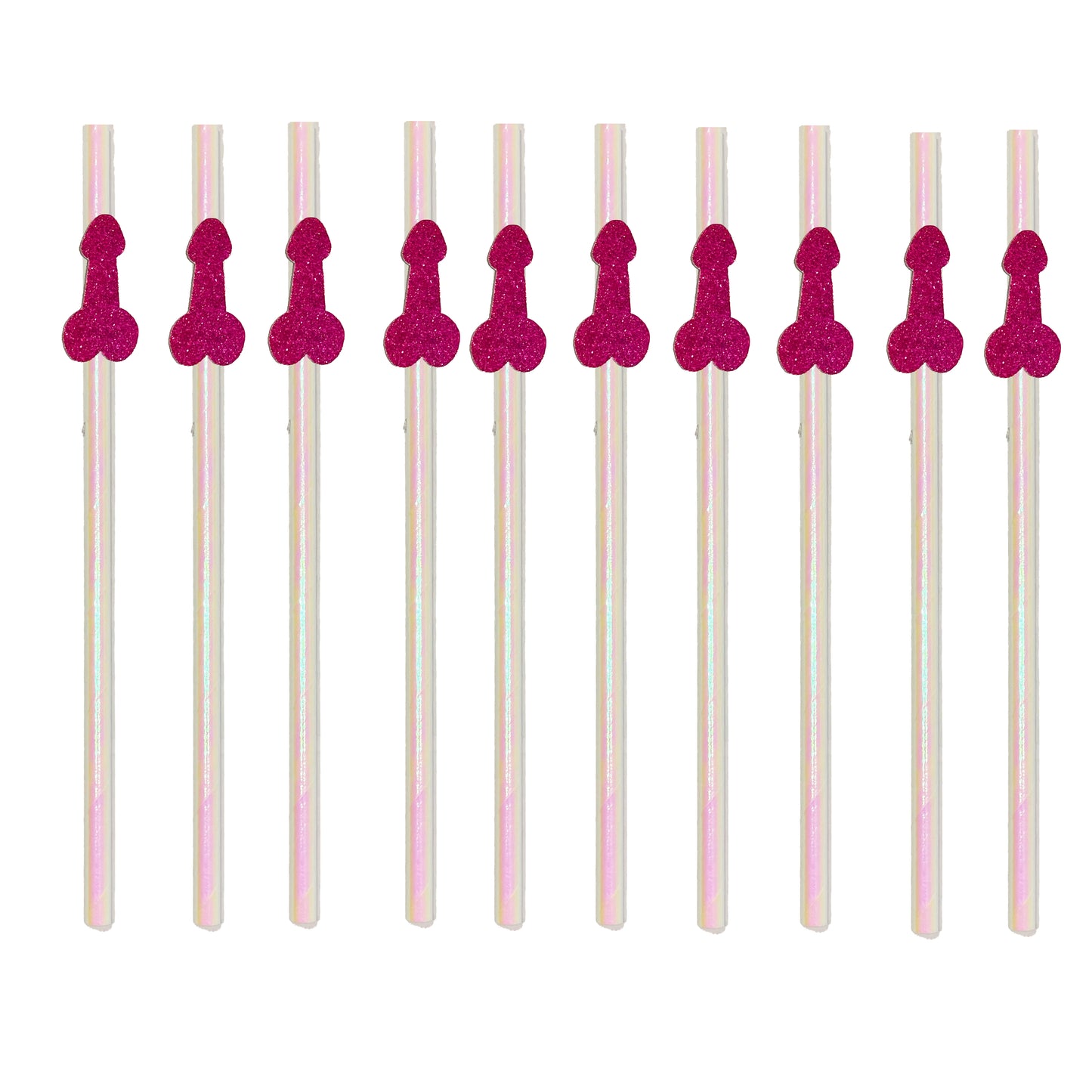 Glitter Dick Penis Straws, Choose Color