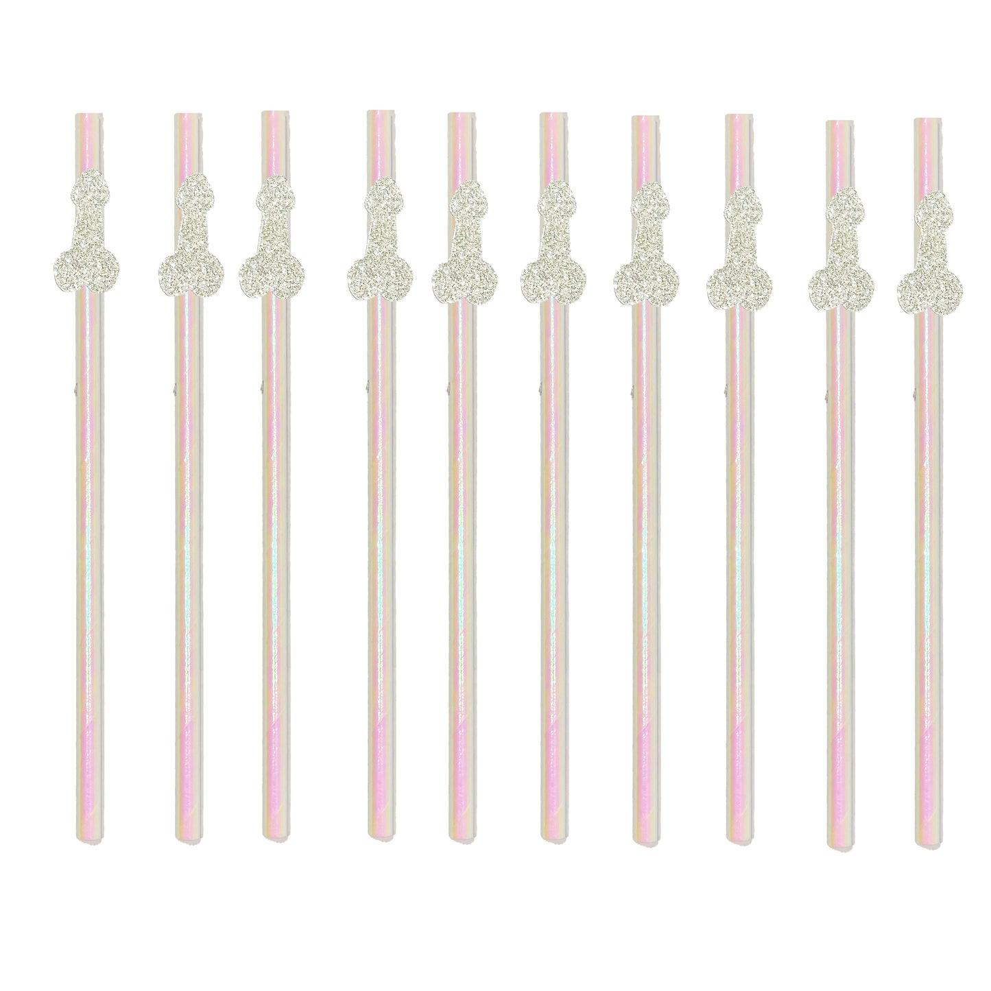 Glitter Dick Penis Straws, Choose Color