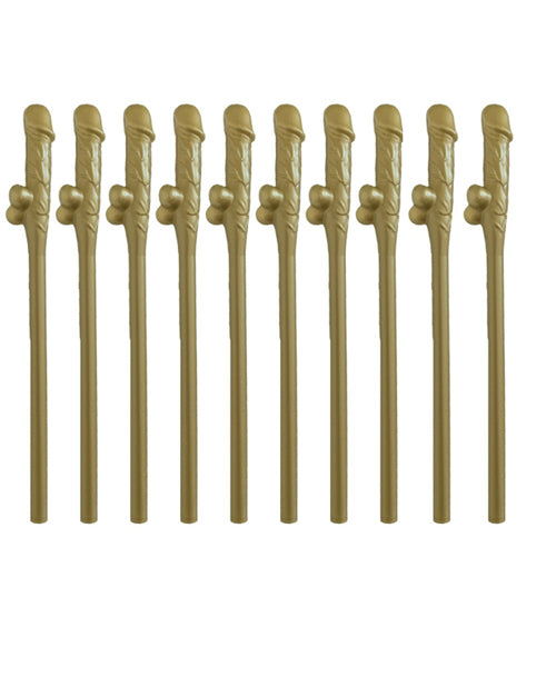 Gold Penis Straws