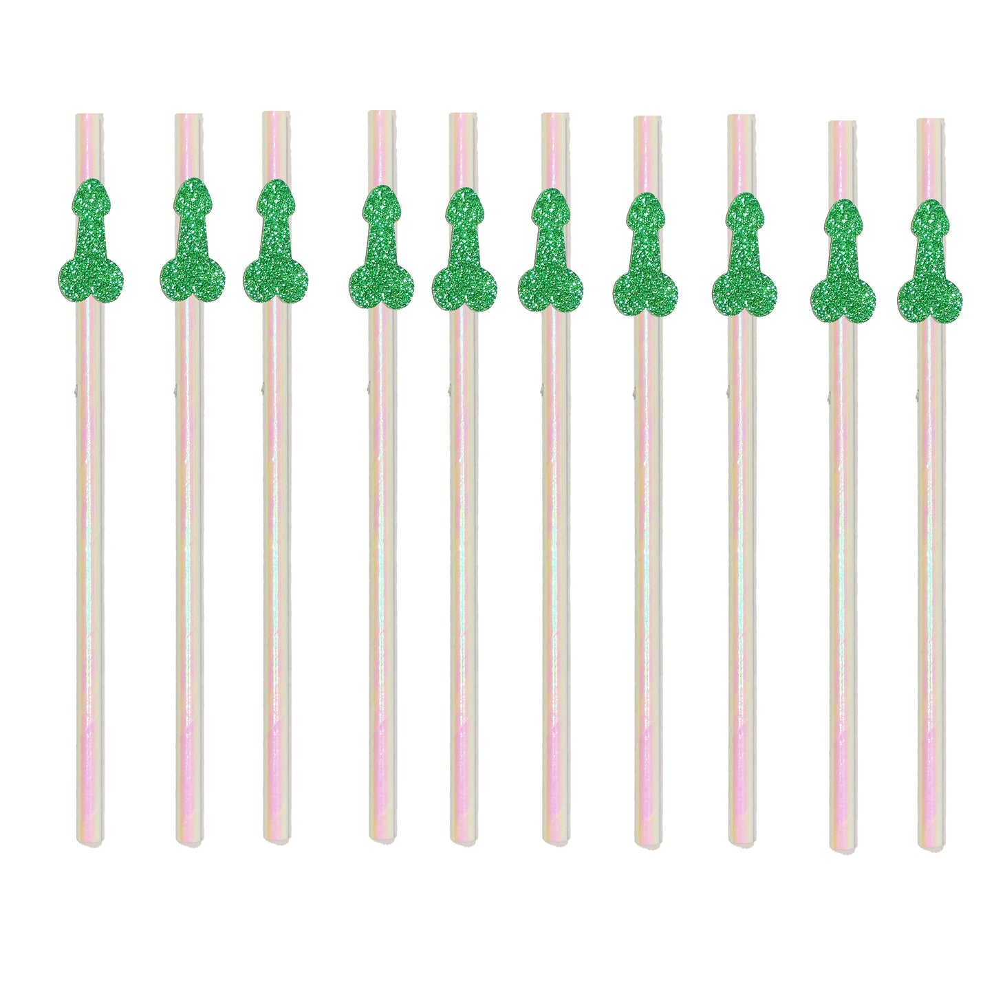 Glitter Dick Penis Straws, Choose Color