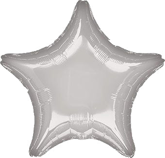 Metallic Star Foil Balloon Silver