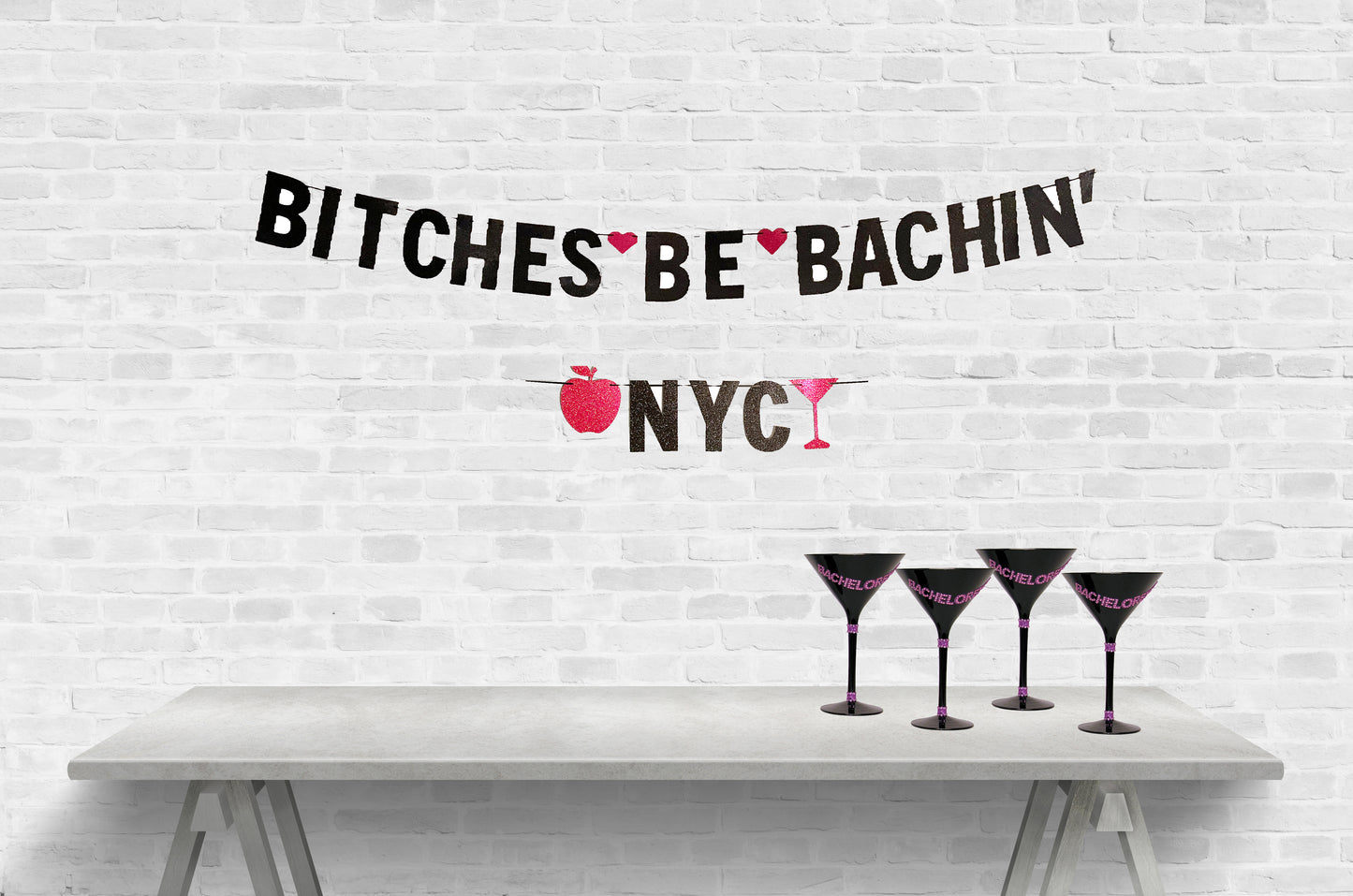 Bitches Be Bachin' Bachelorette Party Banner