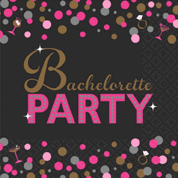 Bachelorette Party Confetti Napkins