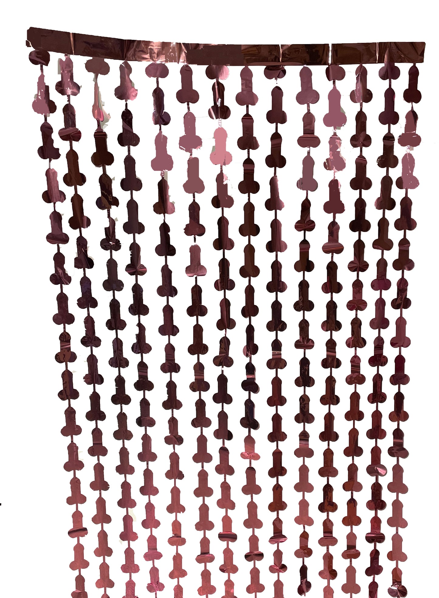 Metallic Foil Penis Curtain, Bachelorette Photo Backdrop and Decor (5 Colors Avail.)