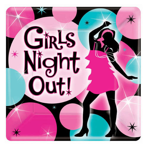 Girls Night Out Square Plates