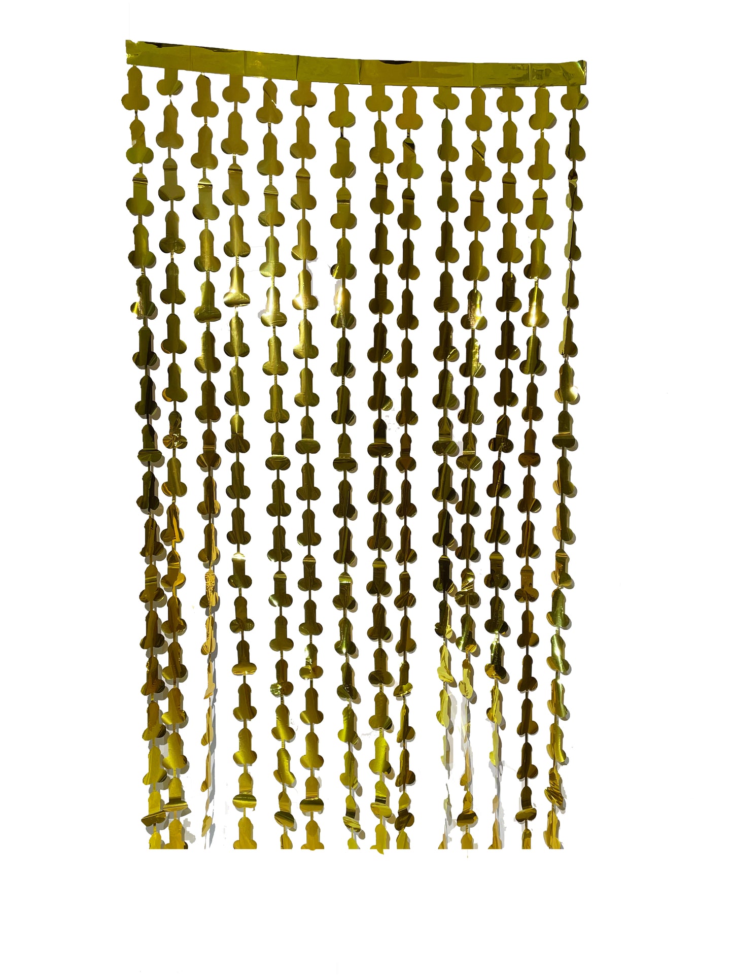 Metallic Foil Penis Curtain, Bachelorette Photo Backdrop and Decor (5 Colors Avail.)