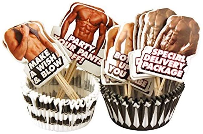 Hot Bod Cupcake Toppers Set – Naughty Hen