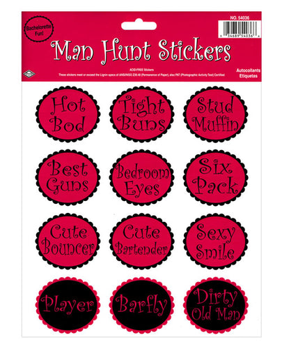 Man Hunt Stickers (12 stickers)