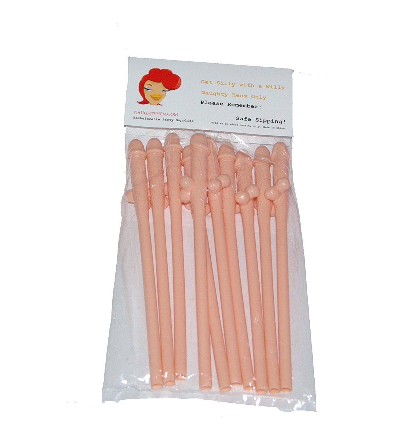 Naughty Bachelorette Penis Straws (Other Colors Avail)