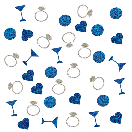 Ring, Martini, Heart Bridal Shower or Bachelorette Glitter Confetti (More Colors)