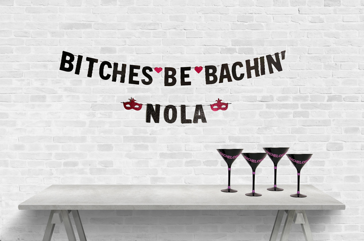 Bitches Be Bachin' Bachelorette Party Banner