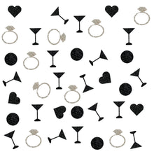 Load image into Gallery viewer, Ring, Martini, Heart Bridal Shower or Bachelorette Glitter Confetti (More Colors)