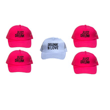 Load image into Gallery viewer, Junk Drunk and Drunk in Love Bachelorette Party Hats