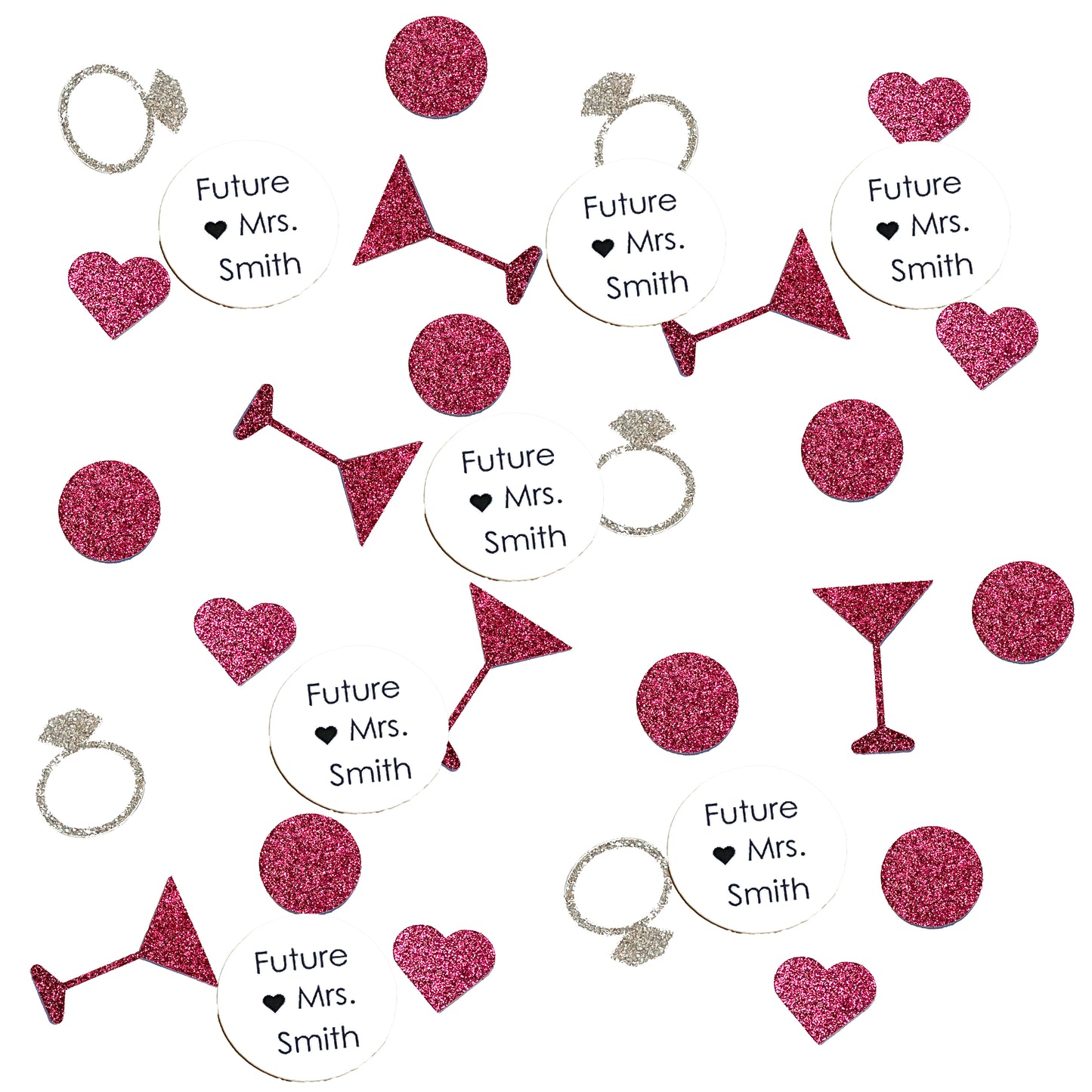 Personalized bachelorette confetti