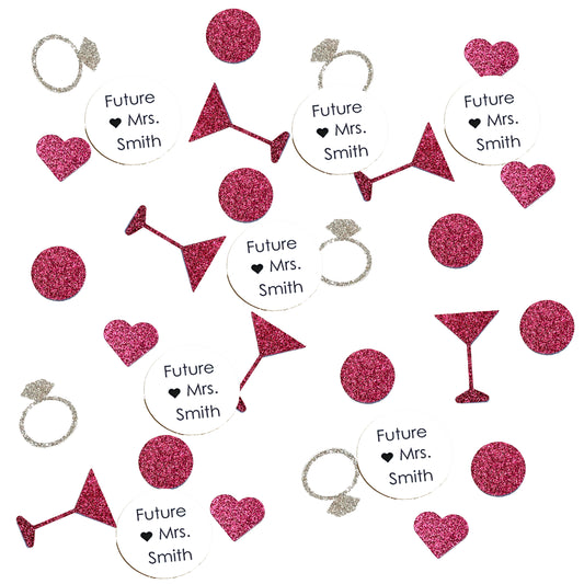 Personalized bachelorette confetti