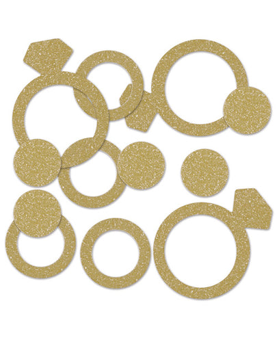 Gold Glitter Diamond Ring Confetti