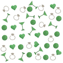 Load image into Gallery viewer, Ring, Martini, Heart Bridal Shower or Bachelorette Glitter Confetti (More Colors)