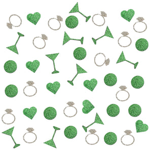 Ring, Martini, Heart Bridal Shower or Bachelorette Glitter Confetti (More Colors)