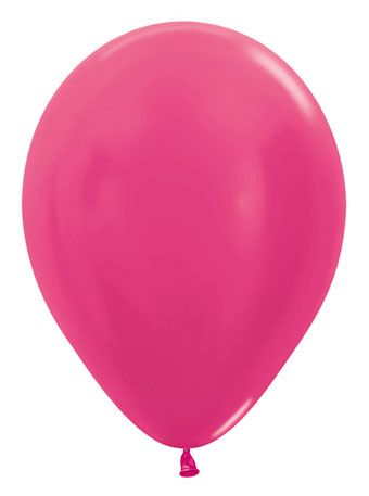 Single pink balloon on a white background