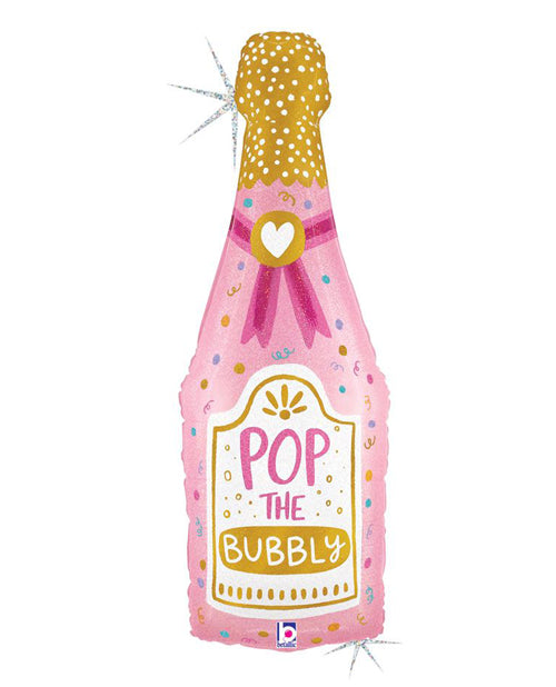 Pop The Bubbly Mylar Balloon