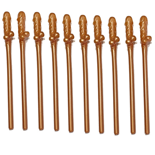 Rose Gold Penis Straws, Bachelorette Party Favors 10 Pack