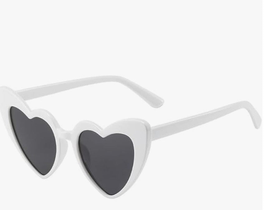 White Heart Bride Glasses