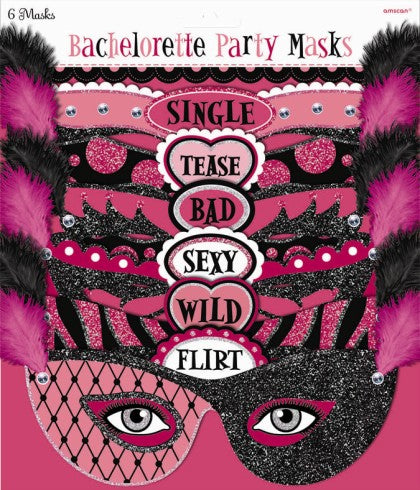 Bachelorette Party Masks Pink and Black