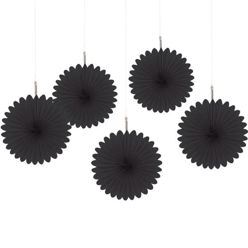 Black Mini Fan Decorations