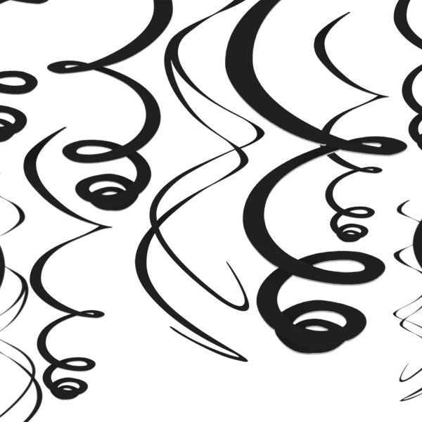 Black Swirl Decorations