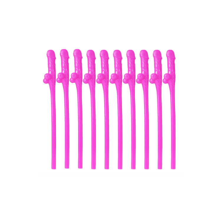 Hot Pink Penis Straws