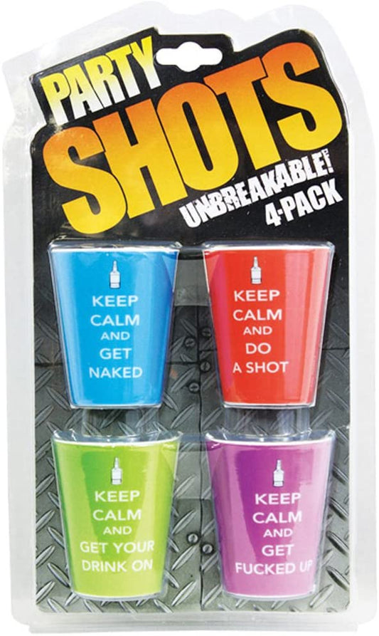 Keep Calm Shot Glass Set (4)