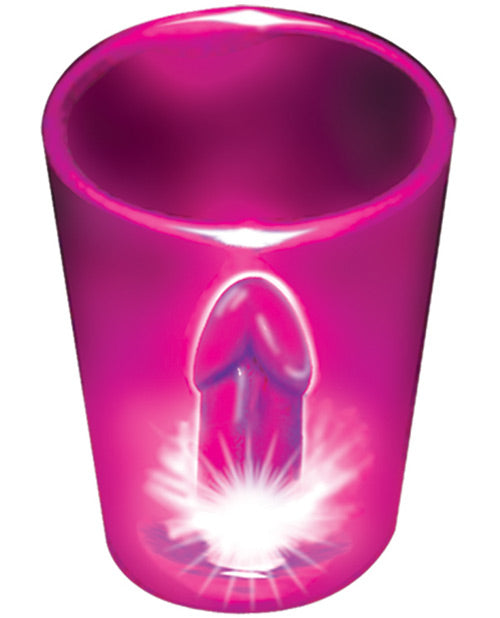 Light Up Magenta Penis Shot Glass