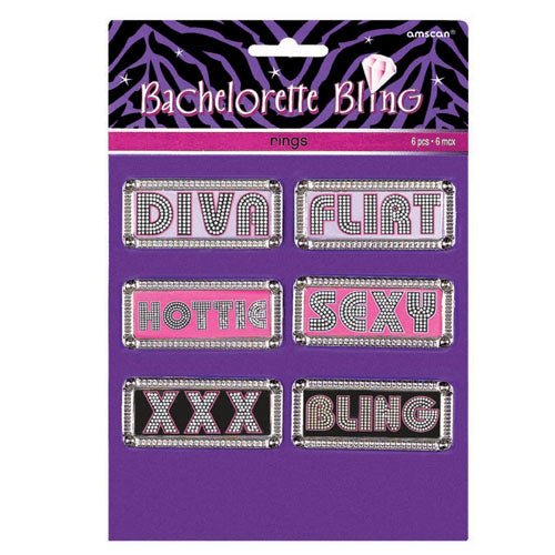 Bachelorette Party Bling Rings