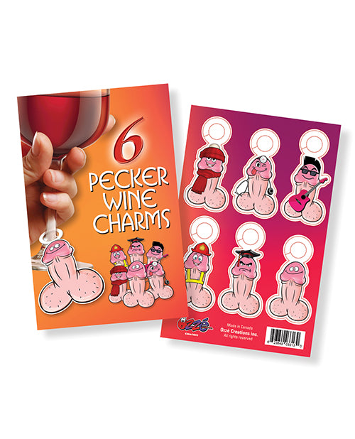 Willy Pecker Wine Charms