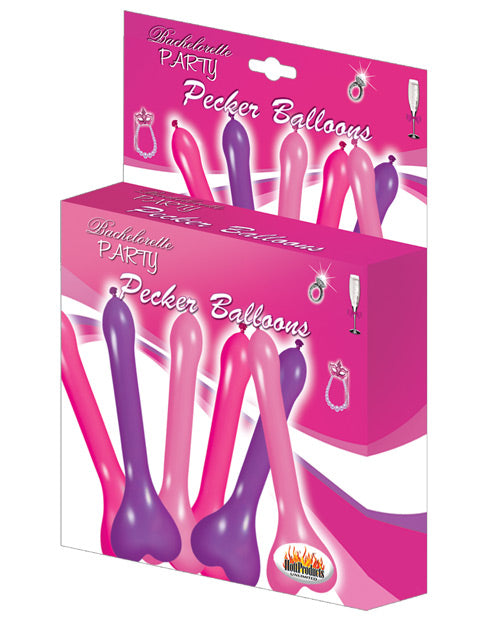 Pink, Purple and Red Pecker Balloons