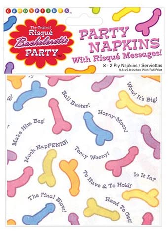 Risque Bachelorette Penis Napkins