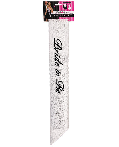 Bride to Be White Lace Sash