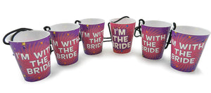 With the Bride Shot Glass Necklace Set